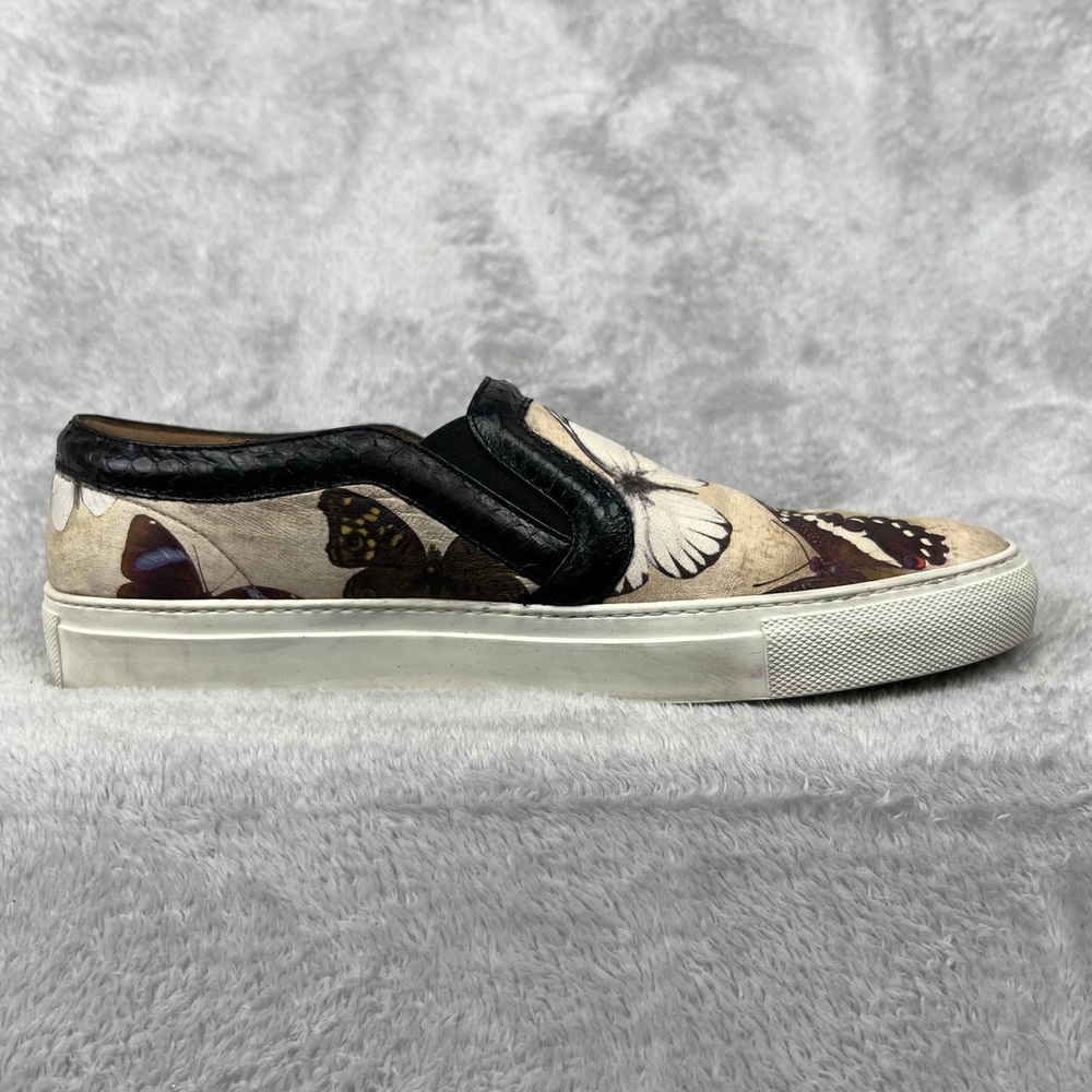 Givenchy Butterfly Women 9 Slip On Shoes Beige Leather Sneakers Designer Fashion - Picture 12 of 16